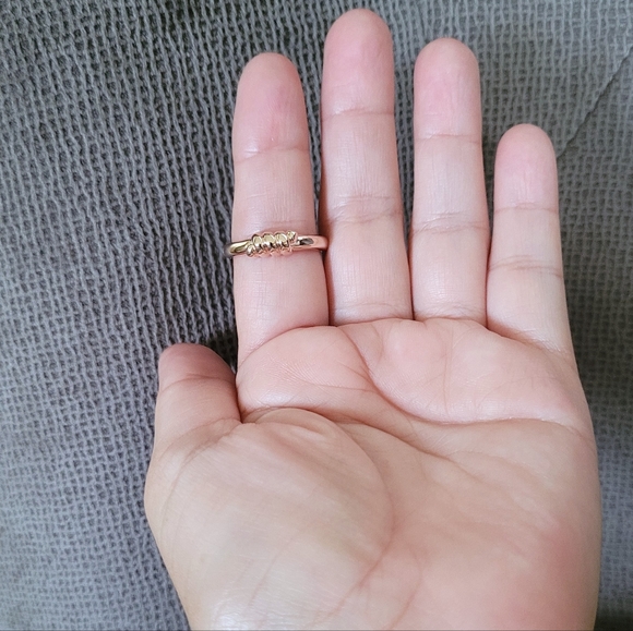 Bronzallure Rope Textured Front Rose🌹 Gold💛  Ring💍 - Picture 11 of 15